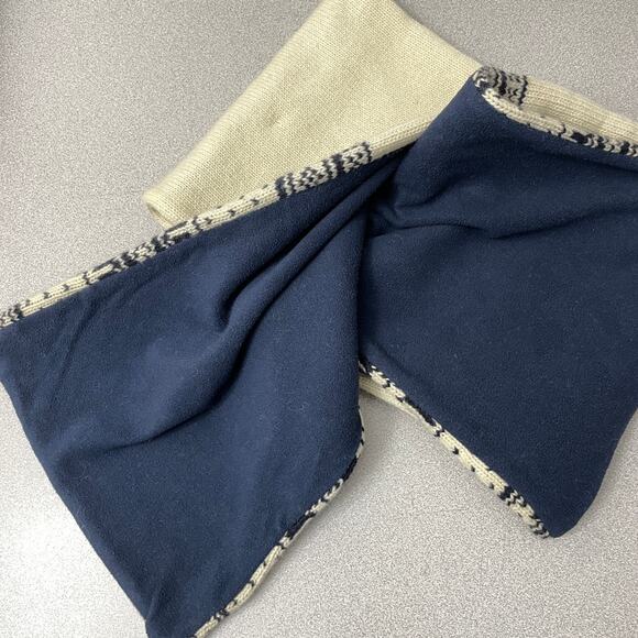 Triple 5 Soul Fairisle Wool Scarf Cream Snowflake Knit Outdoors Fleece * - Picture 9 of 10